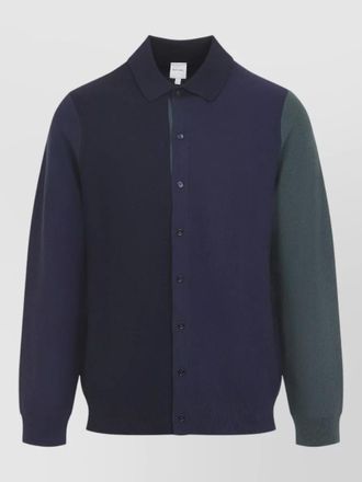 Paul Smith color block knit shirt long sleeves