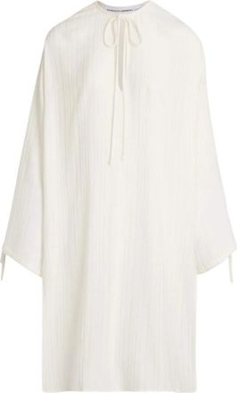 Margaux Lonnberg Twigs Dress - Dames - Korte kleedjes - Wit - S - Linnen - Kleedjes