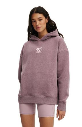 Cotton On Womens Active Plush Premium Graphic Hoodie in Pickled Beet Marle With Love at Nordstrom, Size Xx-Small