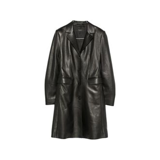 Gucci Leather Single-breasted Coat