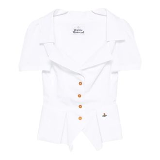 Vivienne Westwood Dames, Blouses & Shirts, Wit, Maat: S Katoen