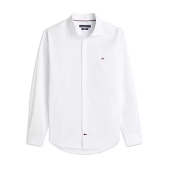 Tommy Hilfiger Camicia in Popeline - Heren - Zakelijke Overhemden - Wit - 3XL - Overhemden