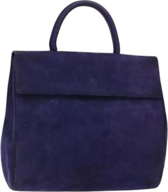 Prada Pre-owned Handbags, female, Purple, Size: ONE SIZE Pre-owned Vintage Suede Handbag