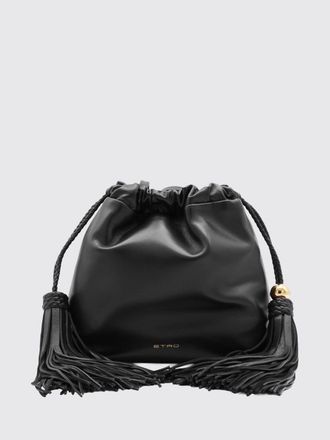 Etro Kalispera Mini Bucket Bag in Lambskin Leather with Tassels
