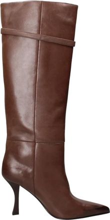 Marc Ellis Laarzen - Dames - Laarzen met Hak - Bruin - 38 EU - Leer - Schoenen