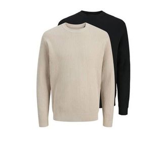 Jack & Jones PREMIUM pullover met ingebreid patroon multi - (set van 2)