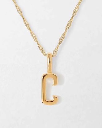 Edge of Ember Solid Gold Initial Necklace at Nordstrom, Size 17