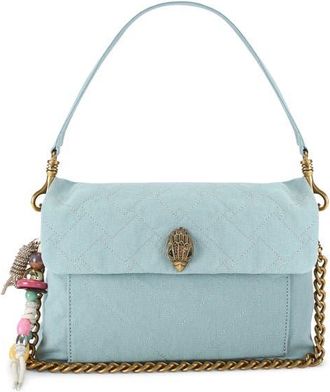Kurt Geiger Celia Canvas Shoulder Bag in Light/pastel Blue at Nordstrom