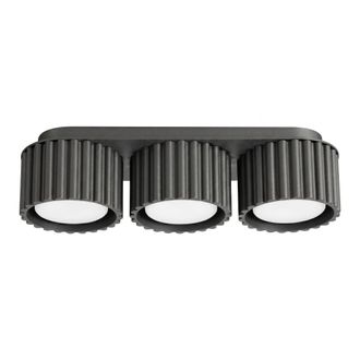Sollux Lighting Plafone negro aluminio alt. 8 cm