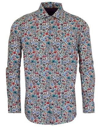 Lords of Harlech Nicoli Button-Up Shirt in Mystic Floral Ivory at Nordstrom, Size Large