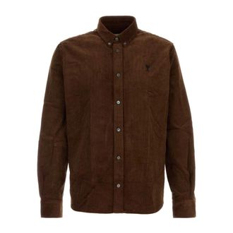 Ami Heren, Overhemden, Bruin, Maat: 2XL Corduroy