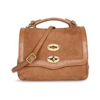Zanellato Dotta Handtas - Dames - Handtassen - Bruin - ONE Size - Leer - Tassen