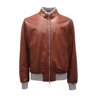 Barba Napoli Leren Jas FOX COL 214 - Heren - Leren en Su&egrave;de Jassen - Bruin - XL - Jassen