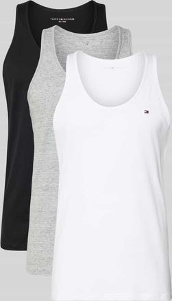 Tommy Hilfiger Regular Fit Tank Top im 3er-Pack aus reiner Baumwolle in Weiss, Größe XXL