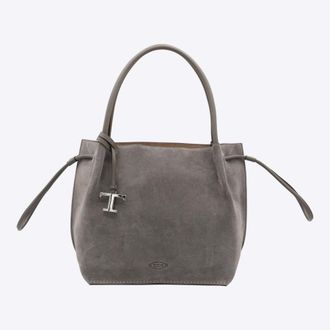 Tod's Grey Leather Totes
