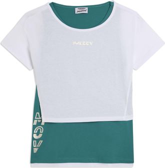 Freddy Completo t-shirt cropped e canotta con stampa perlata