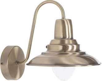 Beliani L&aacute;mpara De Pared Aplique De Metal Lat&oacute;n Estilo Cl&aacute;sico Vintage Luza