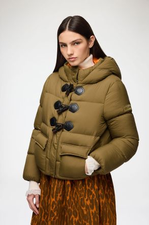 Ganni Mini Puffer in Future Nylon - Size 32 Green