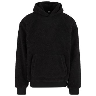Urban Classics Heren Teddy Fleece Oversized Hoodie (Zwart)