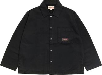 St&uuml;ssy Canvas Work Overshirt Black 1110395-BLAC