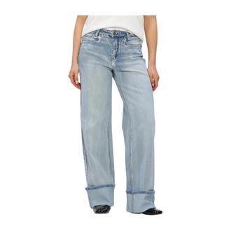 MY ESSENTIAL WARDROBE Mwdikan 144 High Wide - Dames - Jeans - Blauw - Maat: W33 L32 Katoen
