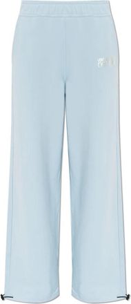 Versace Jeans Couture Trainingsbroeken met elastische pijpen - Dames - Sweatpants - Blauw - M - Katoen - Broeken