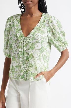 Cinq &agrave; Sept Ivy Paisley Top in Ivory Multi at Nordstrom Rack, Size X-Small