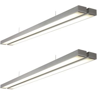 Loops 2 PACK Twin Commercial LED Suspension Light - 1494 x 156mm - 2 x 26W CCT LED
