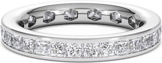 The Diamond Store Mens 2ct H/Si Diamond 18K White Gold Full Band Ring