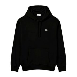 Lacoste Fleece Classic Fit Hoodie - Heren - Sweatshirts & Hoodies - Zwart - Maat: L Fleece