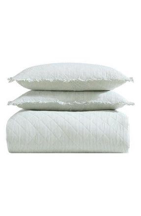 Laura Ashley Oxford Cotton Quilt & Sham 3-Piece Set in Green at Nordstrom Rack, Size Full/queen