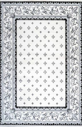 Jonathan Y Designs Acanthus French Border Area Rug in Cream/light Gray at Nordstrom, Size 4Ft 0In X 6Ft 0In