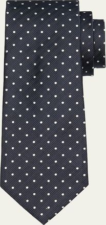 Tom Ford Mens Micro-Dot Silk Tie