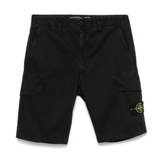 Stone Island Casual Shorts, male, Black, Size: W34 Casual Shorts