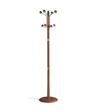 HERDASA Herdasa - Perchero Mod. 420 Herrajes En Cromo Satinado Lacado Mogano, 180 Cm(alto)37 Cm(ancho)37 Cm(largo)