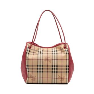 Burberry Pre-owned Tote Bags, female, Brown, Size: ONE SIZE Pre-owned Patterned Carryall Bag