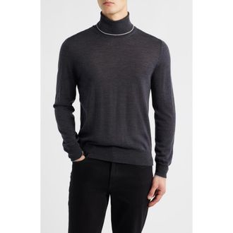 Canali Turtleneck Wool Sweater in Charcoal at Nordstrom Rack, Size 44 Us / 56 Eu Regular