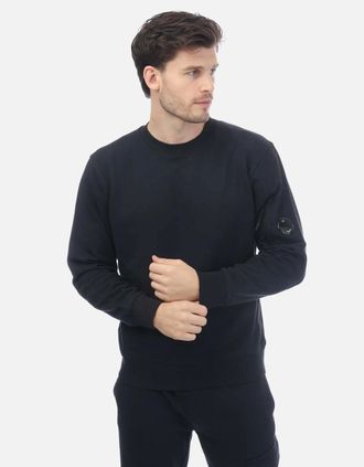 C.P. Company Mens Diagonal Raised Fleece Sweatshirt - Navy - Size: 42