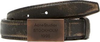 Acne Studios Cintura con logo inciso - Marrone