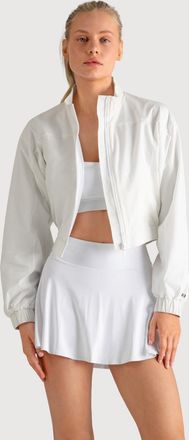 Bloch Ladies Apex Cropped Bomber Jacket, White