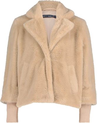 Betty Barclay Jassen, Dames, Beige, 4Xl, Pluche Outdoorjas, Stijlvol en