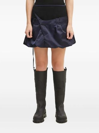 Ottolinger draped skirt - women - Polyamide/Polyester/Polyester - M - Blue