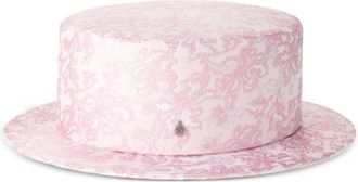 Maison Michel Cappello con effetto jacquard - Rosa