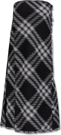 Burberry Geruite Mini-wikkeljurk - Dames - Korte kleedjes - Zwart - XS - Kleedjes