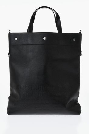 Saint Laurent Borsa Tote in Pelle Martellata con Dettaglio in Rilievo Saint Laurent