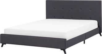 Beliani Bed Fabric AMBASSADOR 160 x 200 cm (EU King Size) Dark Grey