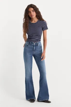 Good American Womens Soft Tech Good Petite Flare | Indigo, 3 Size 12 | Good American by Khlo&Egrave; Kardashian