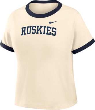Nike Womens College (Virginia Tech Ringer T-Shirt in Brown | IV9409-120
