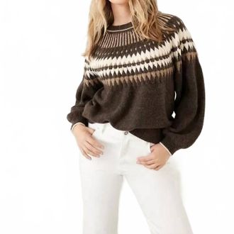 Karen Kane Jacquard Sweater In Multi