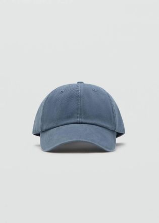 Mango Cappellino tinta unita cotone blu - Donna - Taglia unica - MANGO